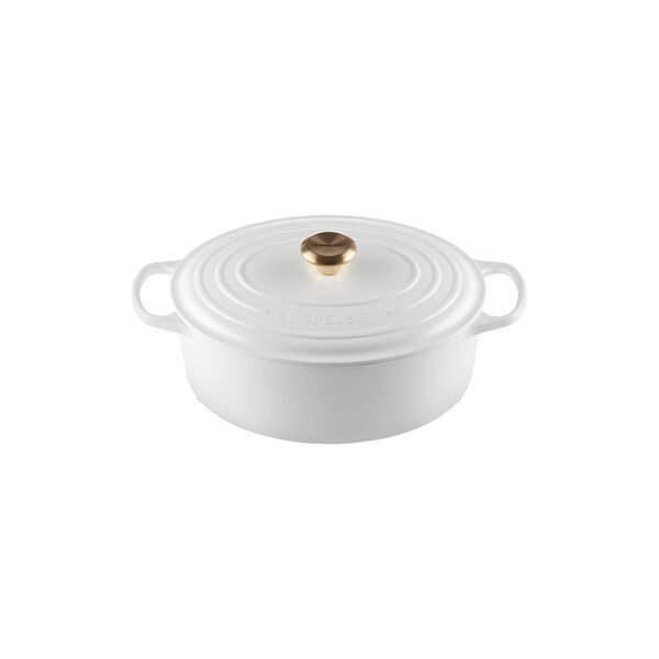 Signature oval gryte 31 cm, white, Le Creuset