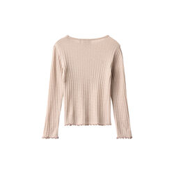 Wool silk T-Shirt L/S Alli, 1356 pale lilac, Wheat