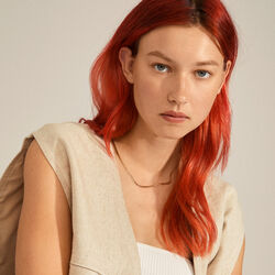 JOANNA flat snake chain halskjede gold-plated, Pilgrim