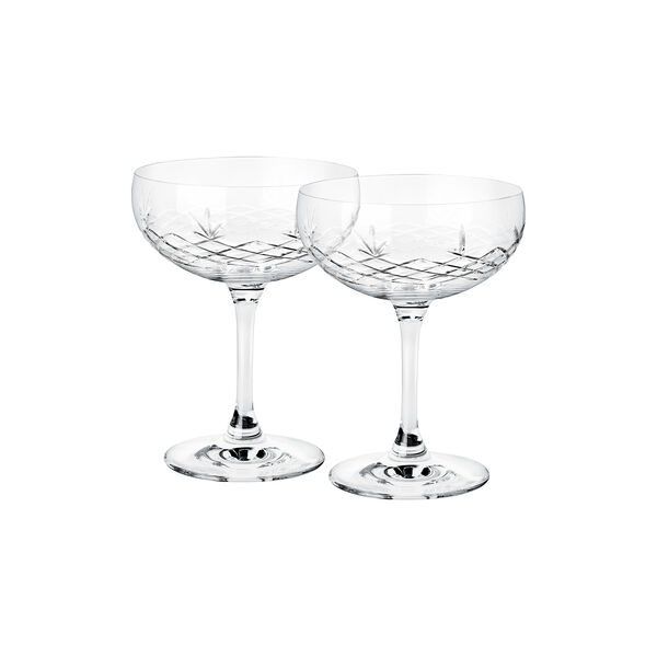 Crispy Gatsby champagneskål 2 stk., klar, Frederik Bagger