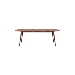 PLAYdinner Lam&eacute; Dining Table with Extension incl. 1 Extension Leaf, natural oiled walnut, Bruunmunch Furniture