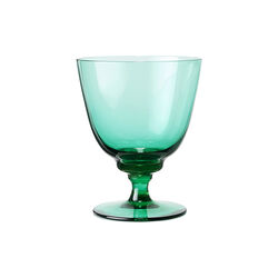Flow glass med stett, smaragdgr&oslash;nn, Holmegaard