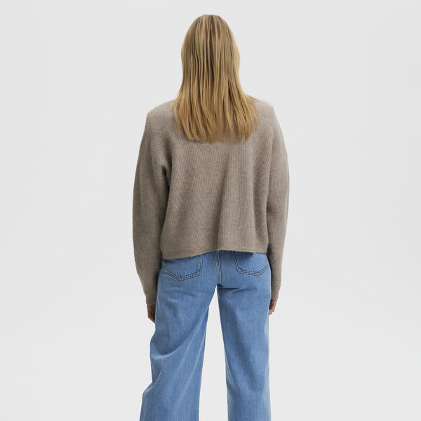 AlphaGZ short cardigan, varm sand melange, Gestuz