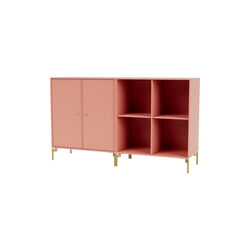 PAIR Classic bred skjenk med ben i messing, 151 rhubarb, Montana Furniture
