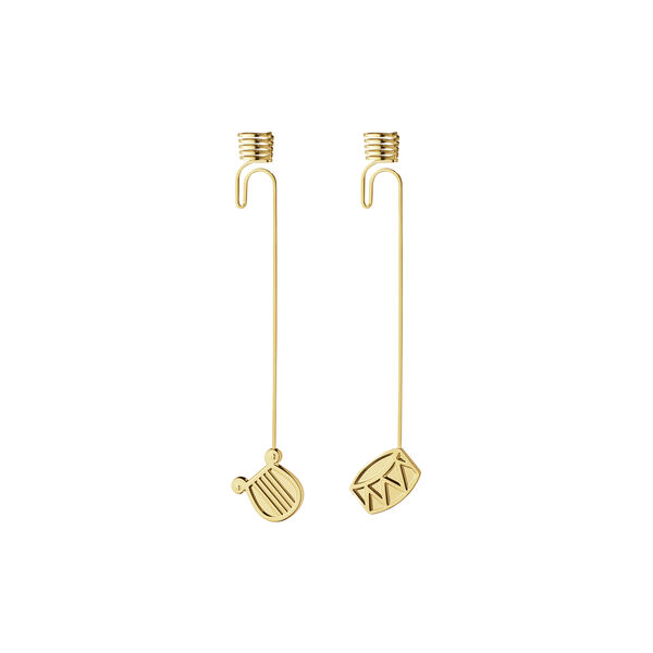 2026 Julelysestake Tromme/Harpe, gull, Georg Jensen