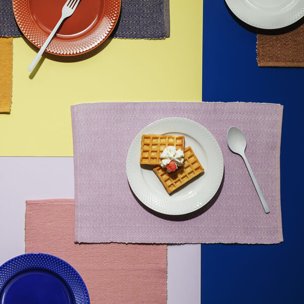 Herringbone dekkebrikke, lilla, Lyngby Porcel&aelig;n