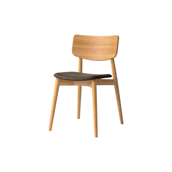 Chiara Dining Chair, Davos 2179 Umbra/naturolieret eg, Bruunmunch Furniture