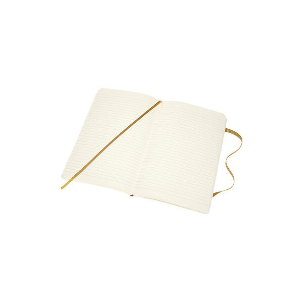 Notebook Leather linjerte sider, gul Notebook Leather linjerte sider, gul, Moleskine