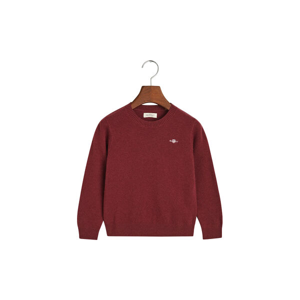 Kids Lambsull Crew Neck genser, red, Gant