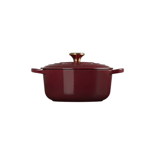 Signature st&oslash;pejern rund gryte &Oslash; 20 cm, garnet, Le Creuset