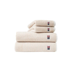 Original håndkle, white/tan striped, Lexington