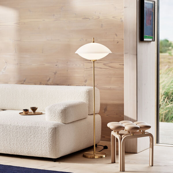 JU01 Utzon Stool, white oiled beech JU01 Utzon Stool, white oiled beech, Fritz Hansen