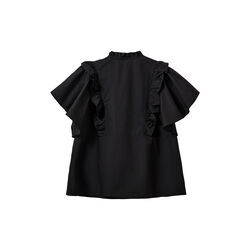 MERLINDASW FRILL TOP, 1000 black, Sofie Schnoor