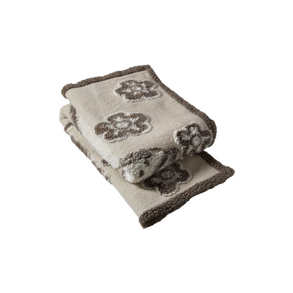 GM bear wool pledd 150x190, beige, Kitty Sablu