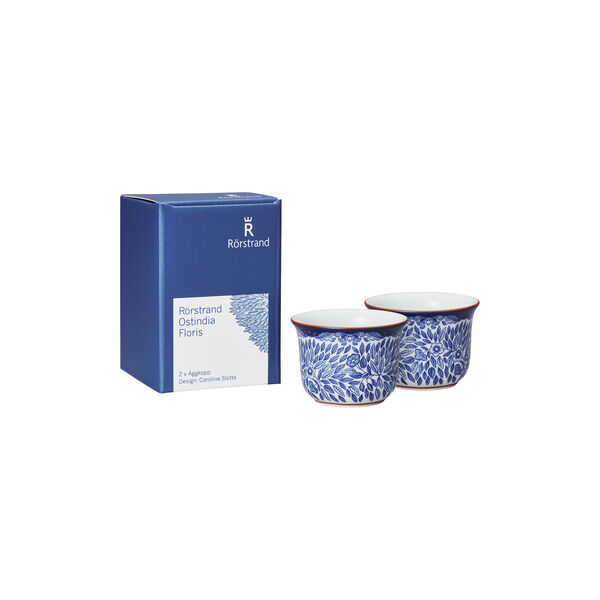 Ostindia Floris eggeglass 2-pk, bl&aring;, R&ouml;rstrand