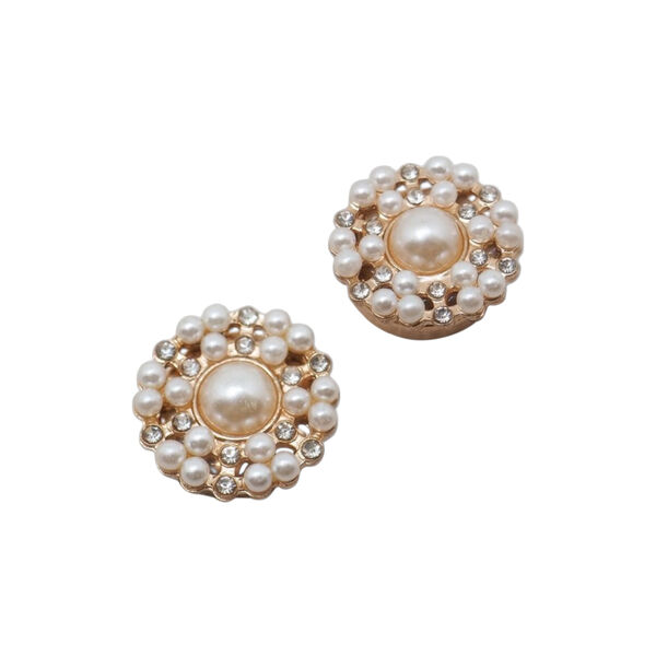 Knappepynt glassblomst, svart, 7 DAYS