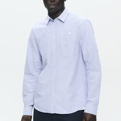 WWAdam Woven Shirt l/s, blue/white stripe, Wood Wood