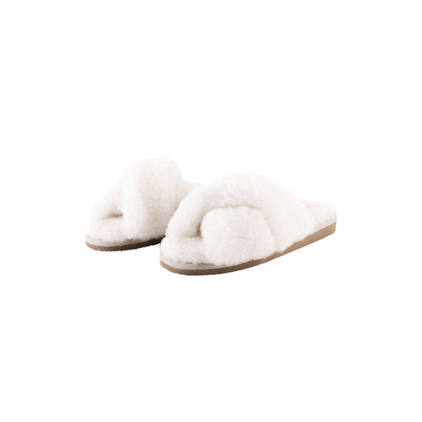 Lovisa slip-on tøffel, creme, Shepherd of Sweden