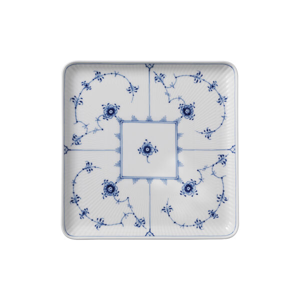 Musselmalt Riflet tallerken, 20 cm, Royal Copenhagen