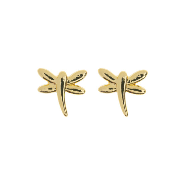 Noya - Minimalistic Dragonfly Stud &oslash;reringer, gull, timi of Sweden