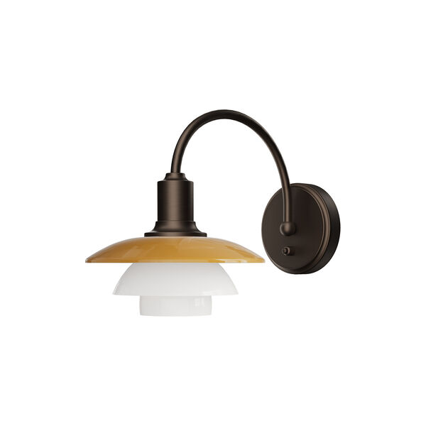 PH 2/2 Vegglampe Centenary Edition, amber/opal white, Louis Poulsen
