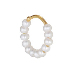 Row Pearl Twist &oslash;rering, gull/hvit, Jane K&oslash;nig