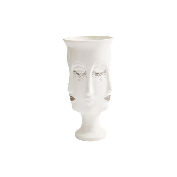 Sparkling Dora Maar urne, white/silver, Jonathan Adler
