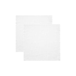Plain linservietter, white