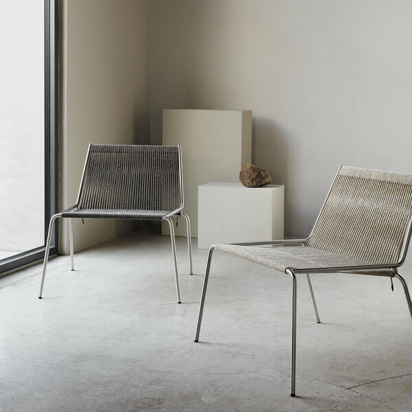 Noel Lounge Chair, steel/brown, Thorup Copenhagen
