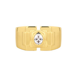 The Déco Statement ring, gull, Luv Aj