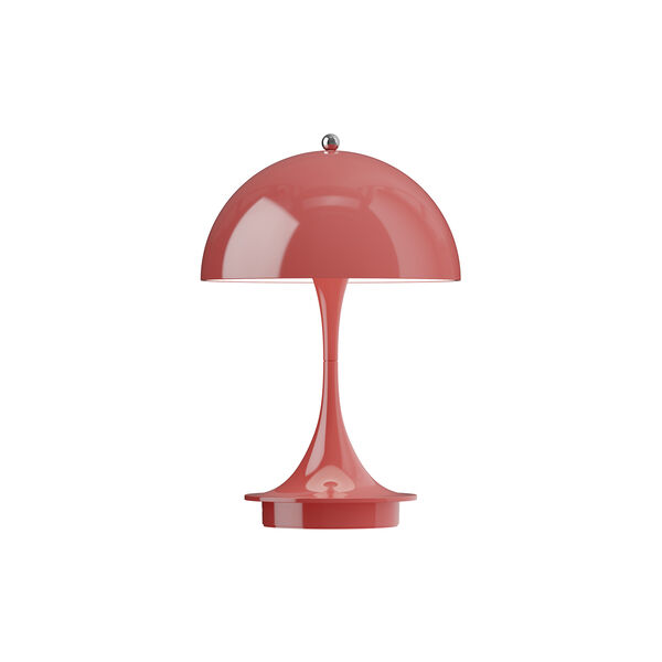 Panthella 160 Portable Table Lamp, opaque coral, Louis Poulsen