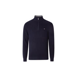 Clay Cotton Half-Zip genser, mørkeblå, Lexington