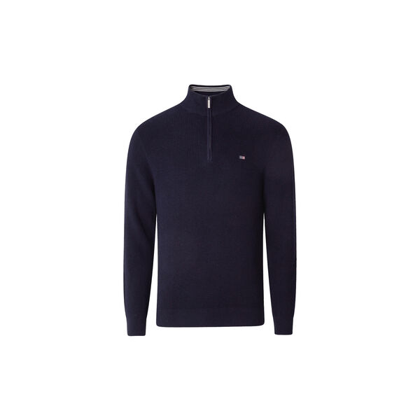 Clay Cotton Half-Zip genser, mørkeblå, Lexington