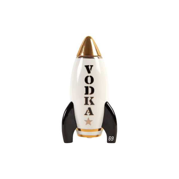 Rocket karaffel Vodka, hvit/svart/gull, Jonathan Adler