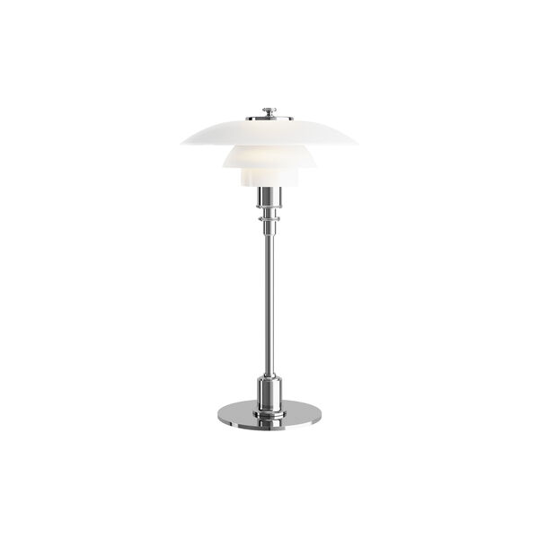 PH 2/1 bordlampe, krom, Louis Poulsen