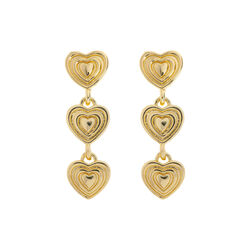 Baby - Dangling Heart Stud &oslash;reringer, gull, timi of Sweden