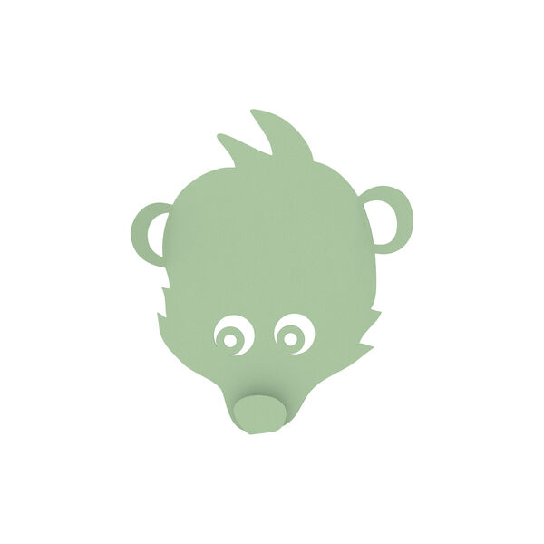 Bjørn knagg, lys grønn Bjørn knagg, lys grønn, Blafre