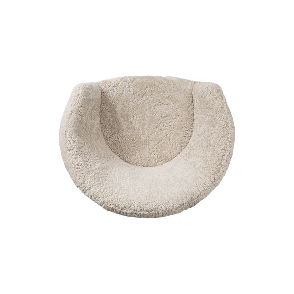 Ditzel loungestol, hvit/lakkert valn&oslash;tt, Fredericia Furniture