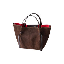 Semsket skinnveske, m&oslash;rkebrun, 7 DAYS