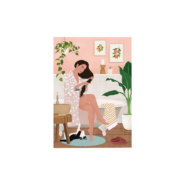 Etter et bad - Kunstkort, Poster & Frame