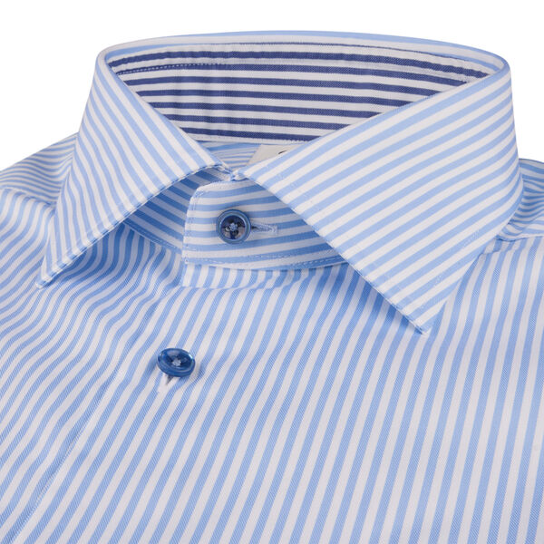 Fitted Body C75 RM cuff Contrast, light blue stripe, Stenströms