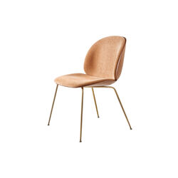 Beetle Dining Chair Front Upholstered, Belsuede Special 132/antique brass Beetle Dining Chair Front Upholstered, Belsuede Special 132/antique brass, GUBI