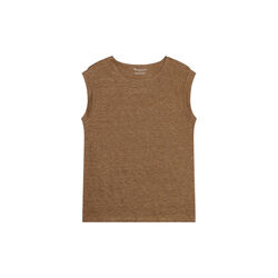 Loose fold up linen t-shirt - GOTS/Vegan, tuffet, KnowledgeCotton Apparel 