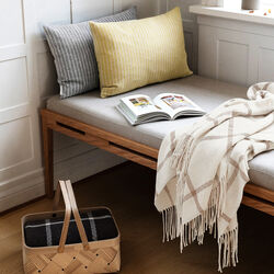 Tartan pledd, ivory, ELVANG