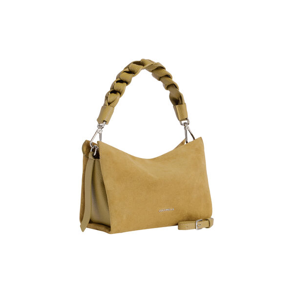 Boheme Suede Bimaterial Handbag, seagrass/seagrass, Coccinelle