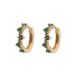 Mixed Small Hoops, grønn, Emilia by Bon Dep