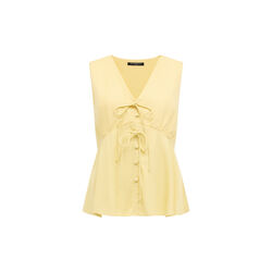 CANDICE SATIN BOW TIE UP TOP, mellow yellow, French Connection