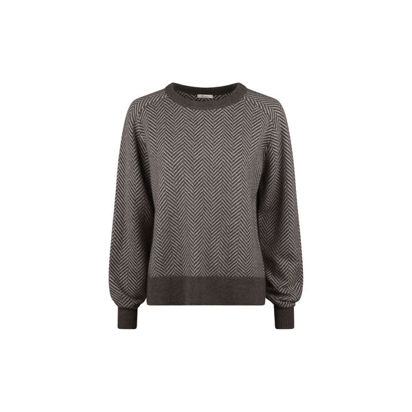 Iberia strikkegenser, dark brown pattern, Stenstr&ouml;ms