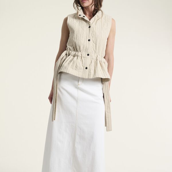 Jinzu langt skj&oslash;rt, white, BITTE KAI RAND