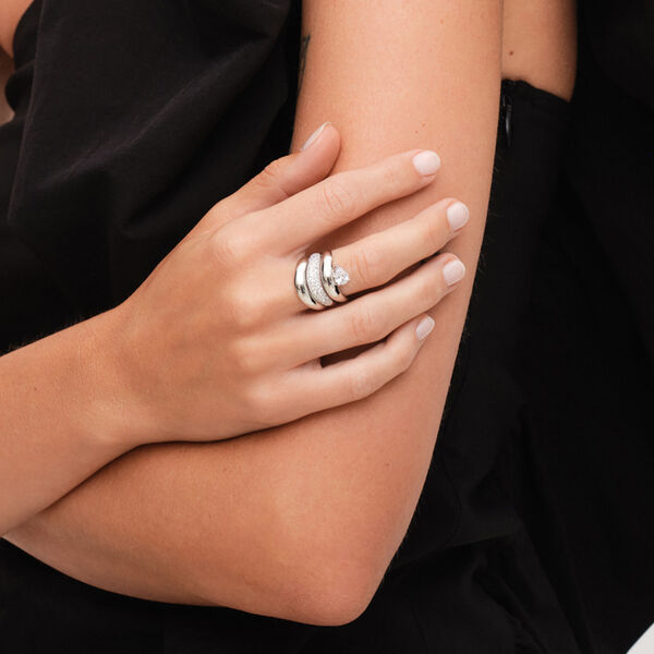 Wave Pear Ring Wave Pear Ring, Philippa Studios